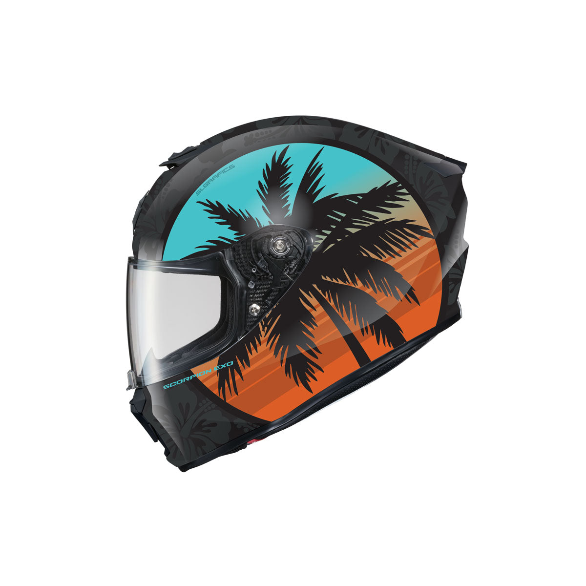 Scorpion EXO-R330 Tubbs Helmet - Light Blue/Orange