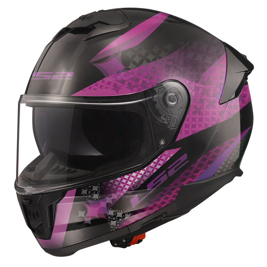 LS2 Stream II Lux Helmet - Matte Black/Pink