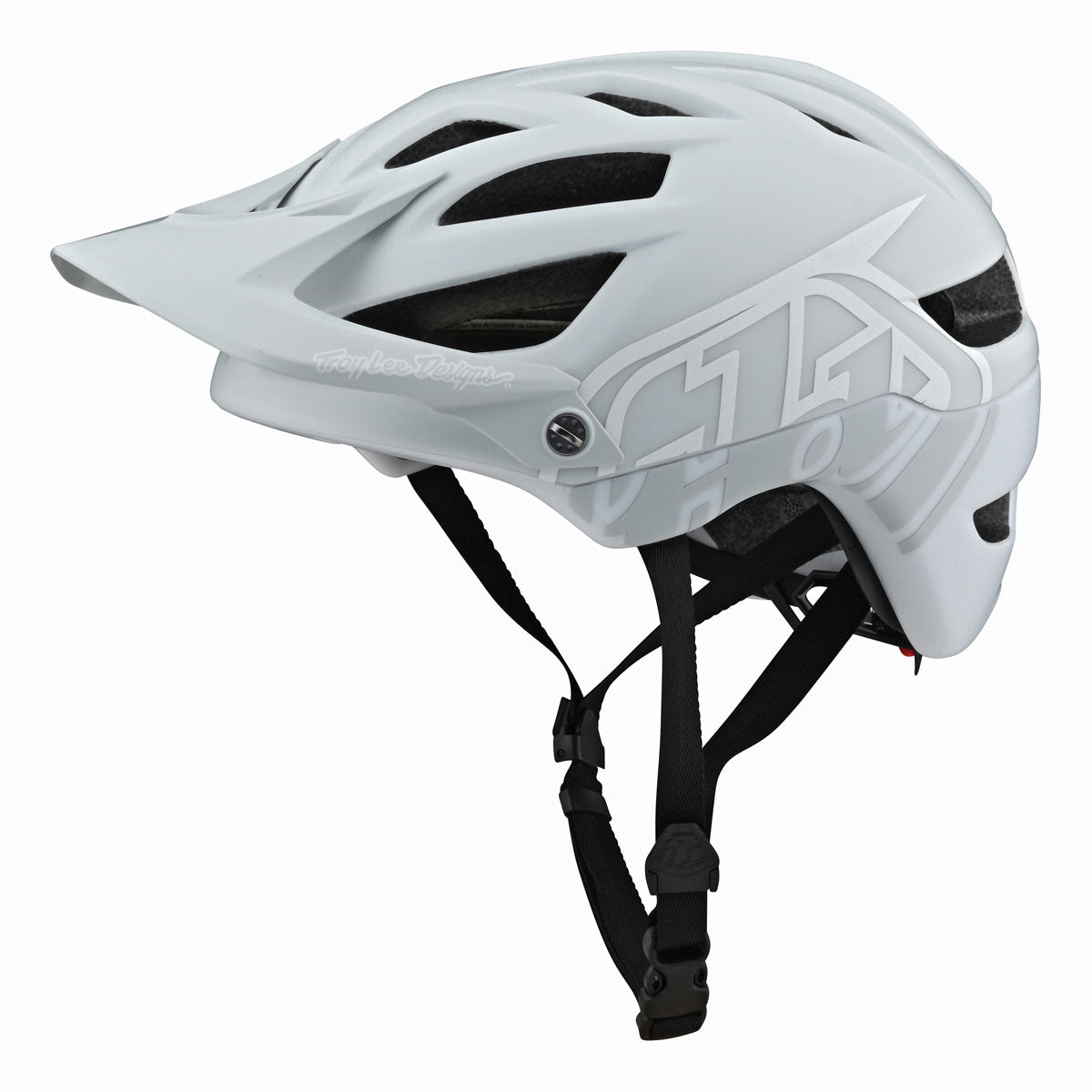 Troy Lee Designs A1 Helmet w/ MIPS (CLOSEOUT) - Classic Light Gray/White