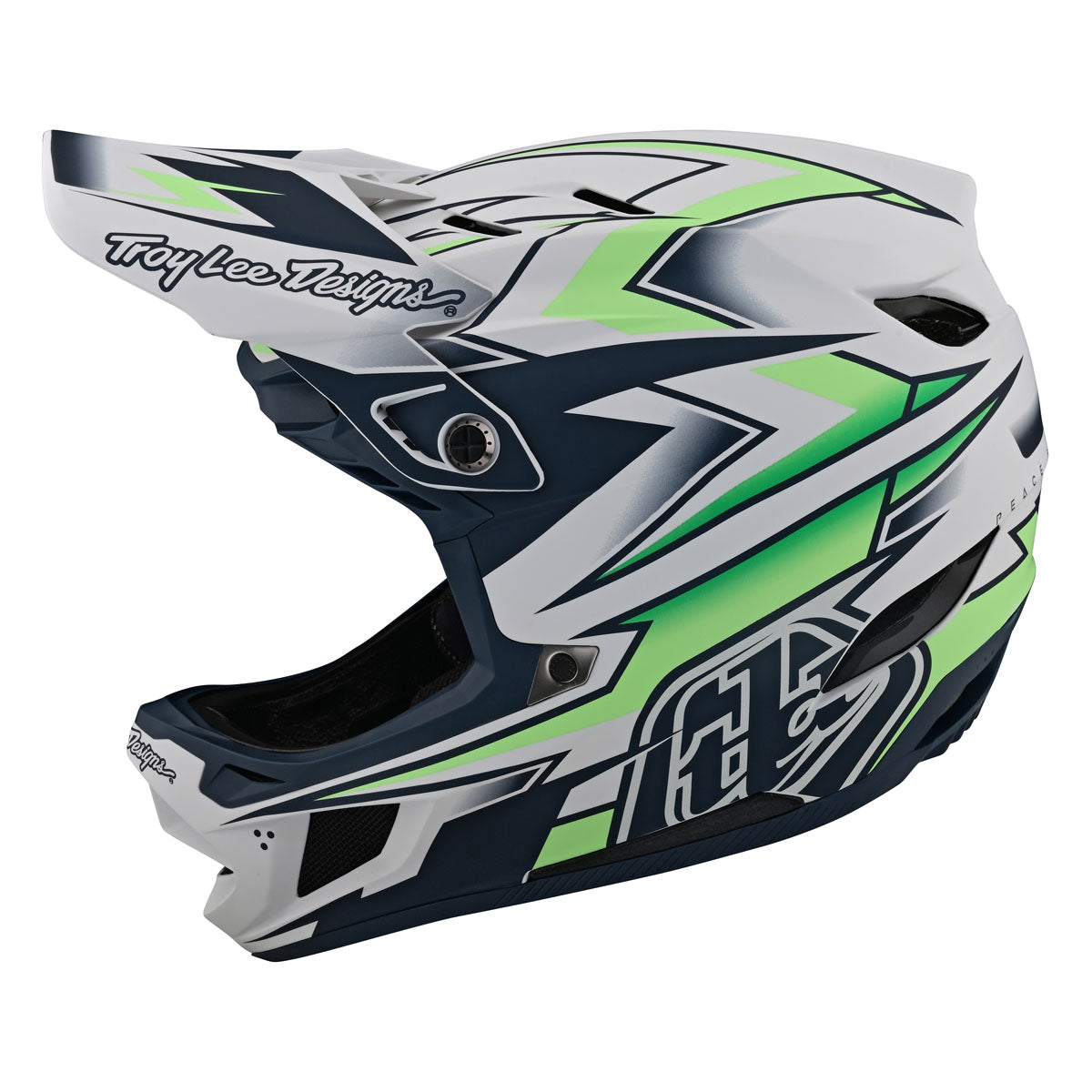 Troy Lee Designs D4 Composite Helmet - Volt White