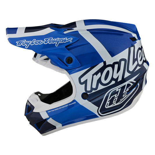 Troy Lee Designs SE4 Polyacrylite Helmet w/ MIPS - Quattro CLOSEOUT - Blue