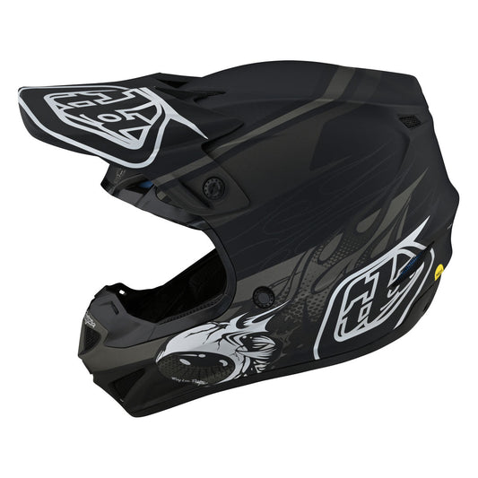 Troy Lee Designs SE4 Polyacrylite Helmet w/ MIPS - Skooly - Black