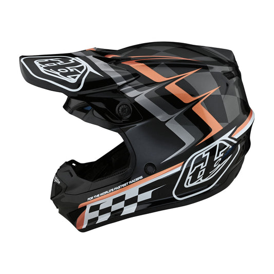 Troy Lee Designs SE4 Polyacrylite Helmet w/ MIPS - Warped - Black/Copper