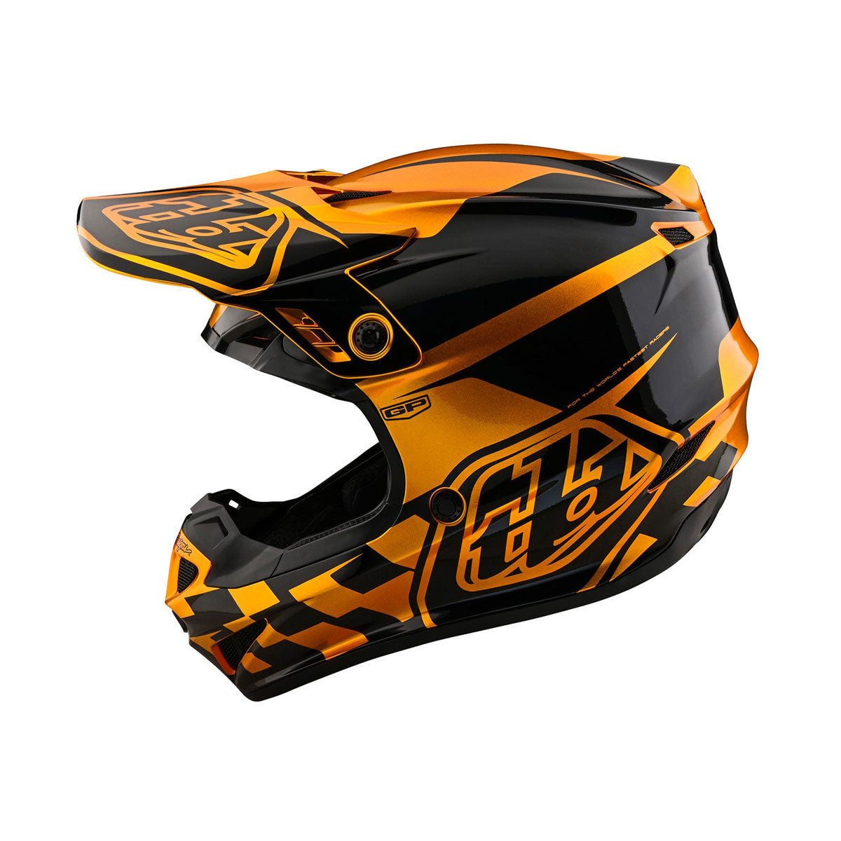 Troy Lee Designs GP Helmet - Check Up - Gold/Black