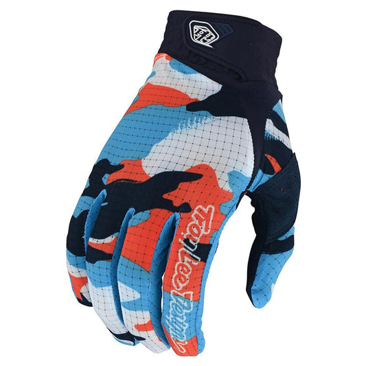 Troy Lee Designs Youth Air Gloves - Formula Camo - Navy/Orange