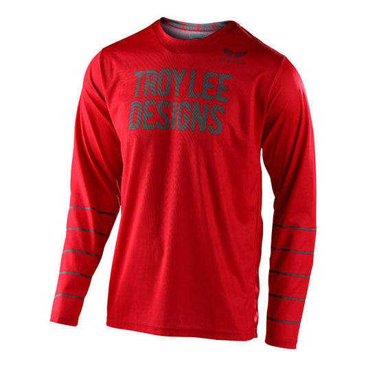 Troy Lee Designs GP Jersey - Pinstripe - Red / Gray