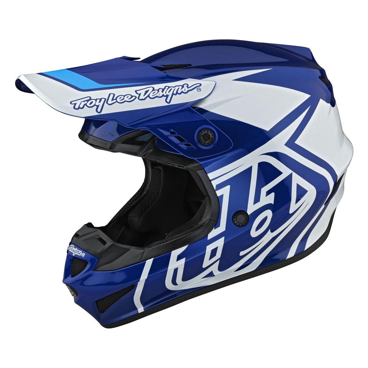 Troy Lee Designs GP Helmet - Overload CLOSEOUT - Blue/White