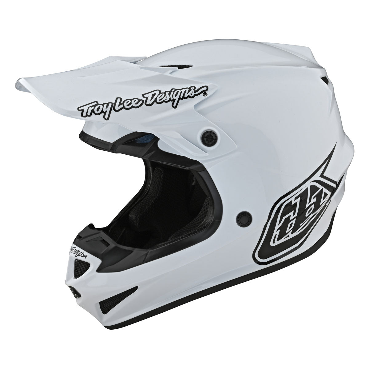 Troy Lee Designs SE4 Polyacrylite Helmet w/ MIPS - Mono CLOSEOUT - White