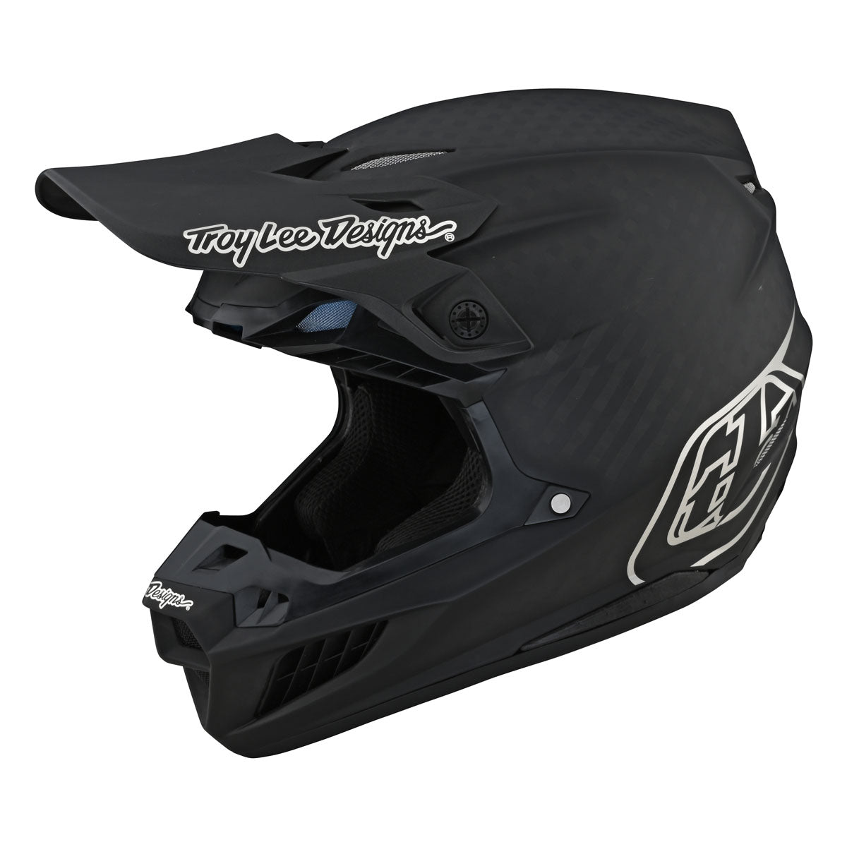 Troy Lee Designs SE5 Carbon Helmet w/ MIPS - Stealth CLOSEOUT - Black/Chrome