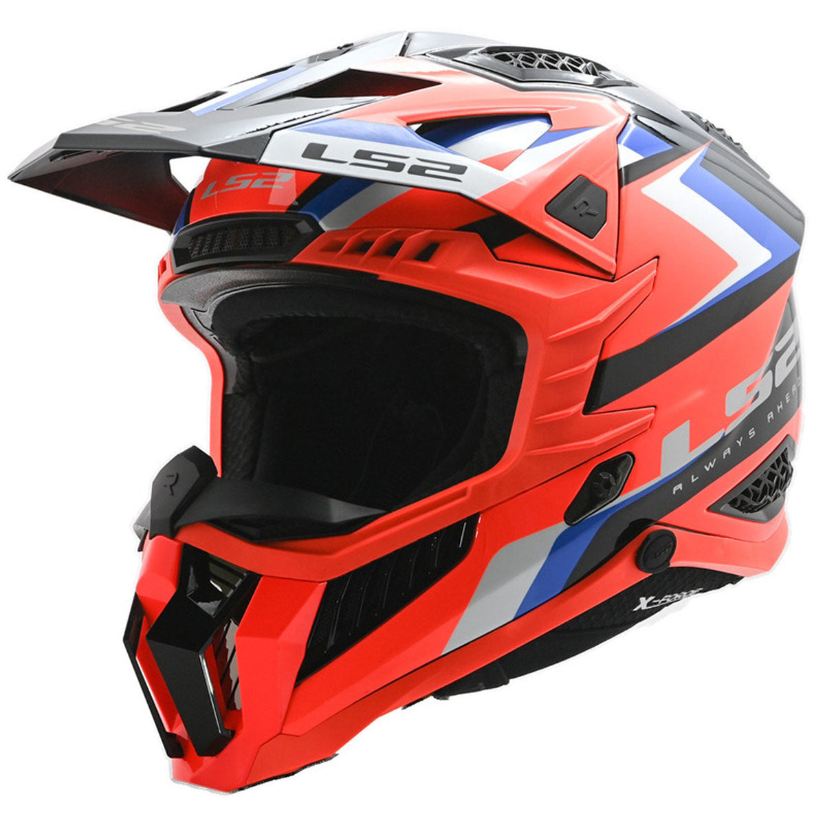 LS2 X Force Sprint Helmet - Gloss Black/Orange/Blue