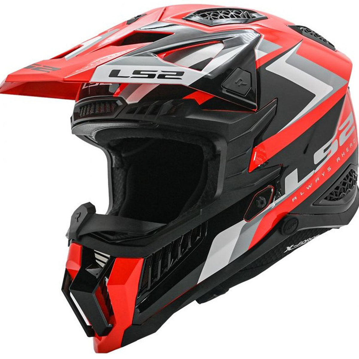 LS2 X Force Sprint Helmet - Gloss Red/Black/Gray