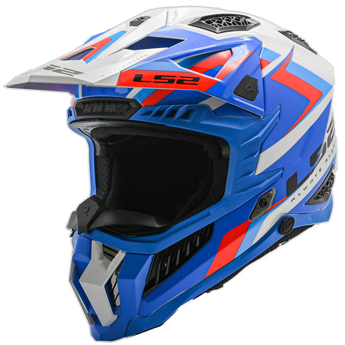 LS2 X Force Sprint Helmet - Gloss White/Blue/Red