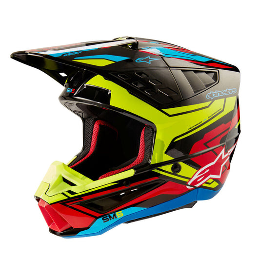 Alpinestars Suptertech M5 Action 2 Helmet - Black/Yellow/Red