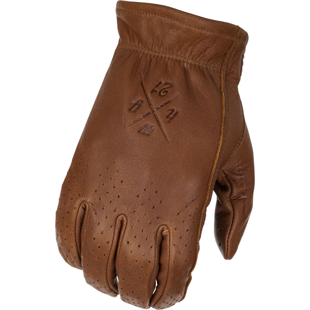 Highway 21 Louie Perforated Gloves - Brown