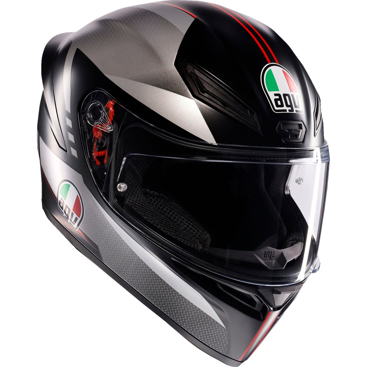 AGV K1 S Lap Helmet - Matte Black/Gray/Red