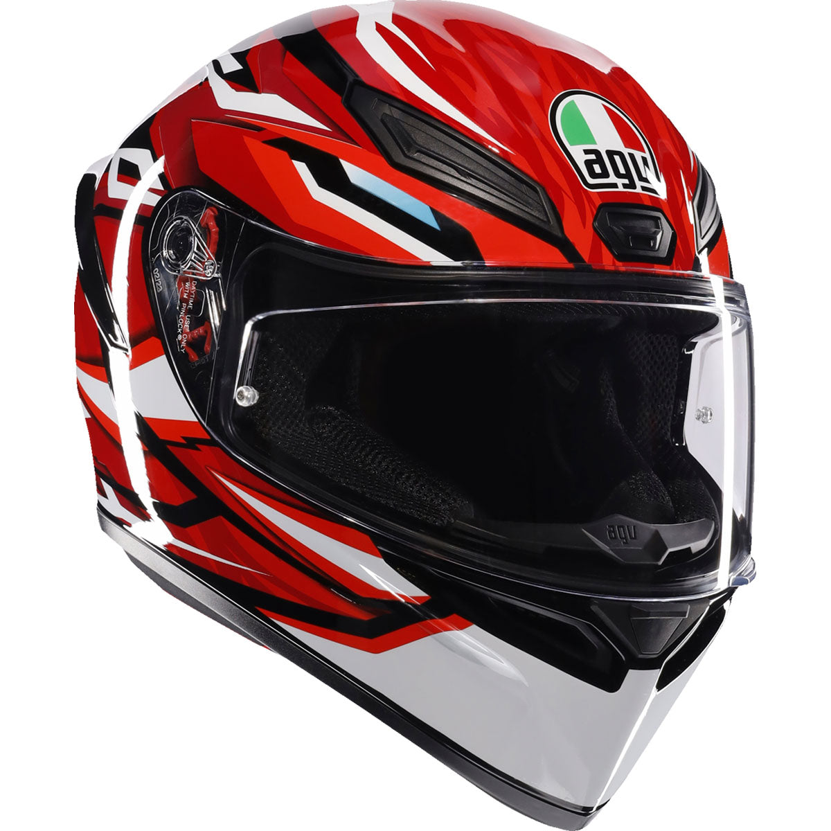 AGV K1 S Lion Helmet - Black/Red/White