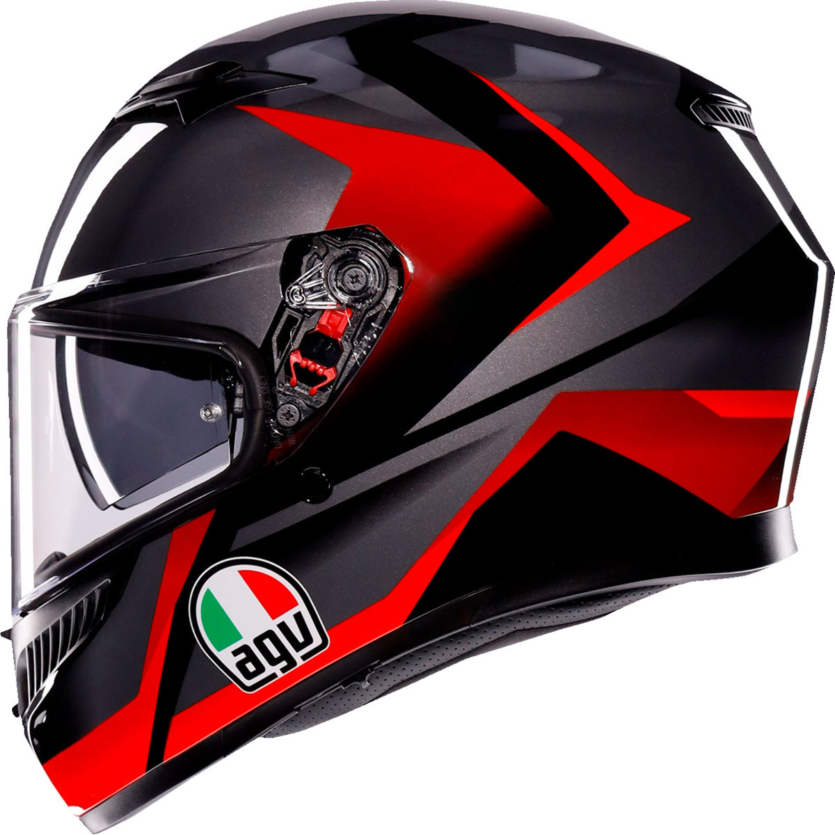 AGV K3 Striga Helmet - Black/Gray/Red