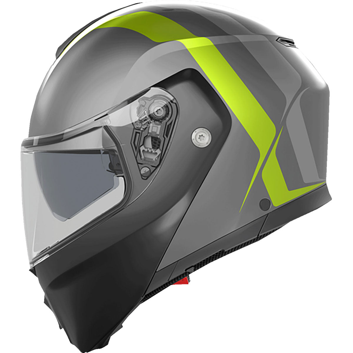 AGV Streetmodular Resia Helmet - Matte Gray/Black/Yellow Fluo