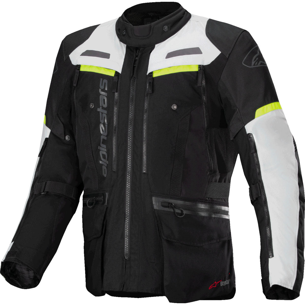 Alpinestars Bogota Pro Drystar Jacket - Dark Black/Ice Gray/Yellow Fluo