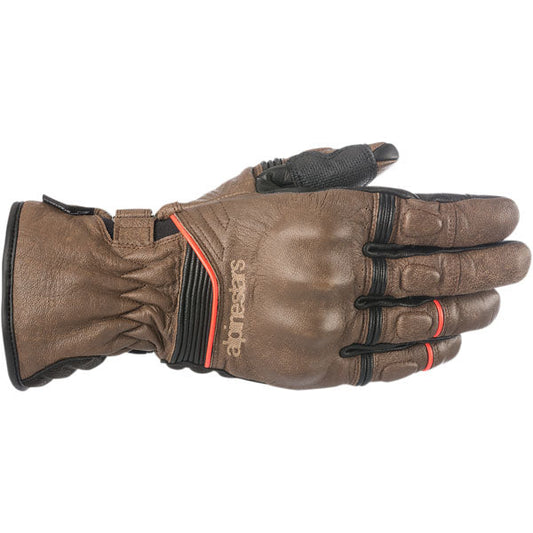 Alpinestars Cafe Divine Drystar Leather Motorcycle Gloves - Brown/Black