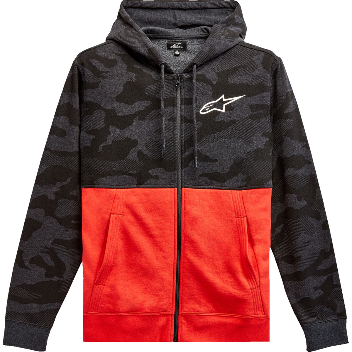 Alpinestars Camo Block Hoodie - Charcoal Heather/Warm Red