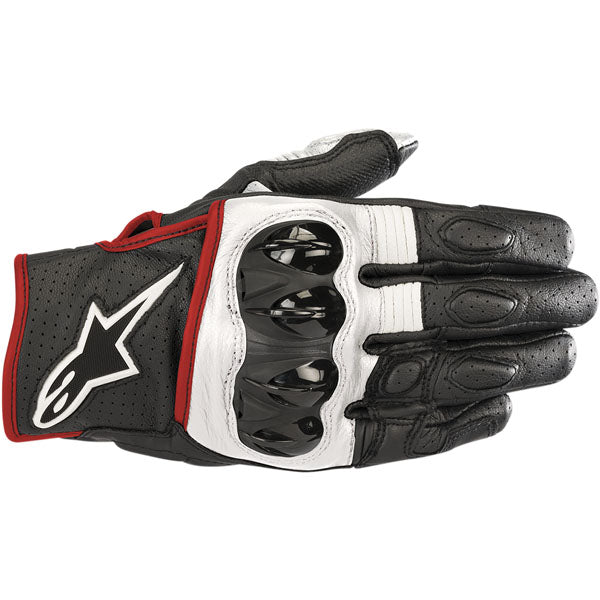 Alpinestars Celer V2 Motorcycle Gloves CLOSEOUT - Black/White/Red