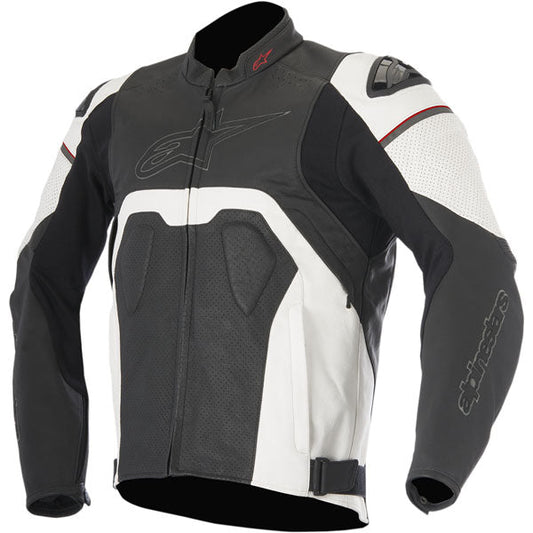 Alpinestars Core Airflow Leather Motorcycle Jacket - Black/White