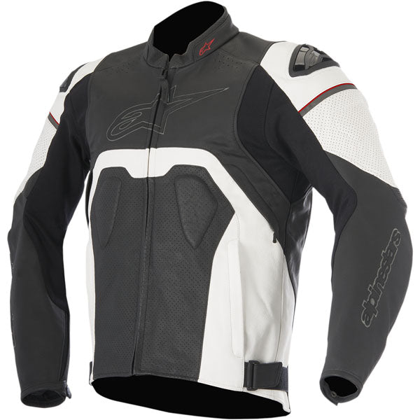 Alpinestars Core Airflow Leather Motorcycle Jacket CLOSEOUT - Black/White