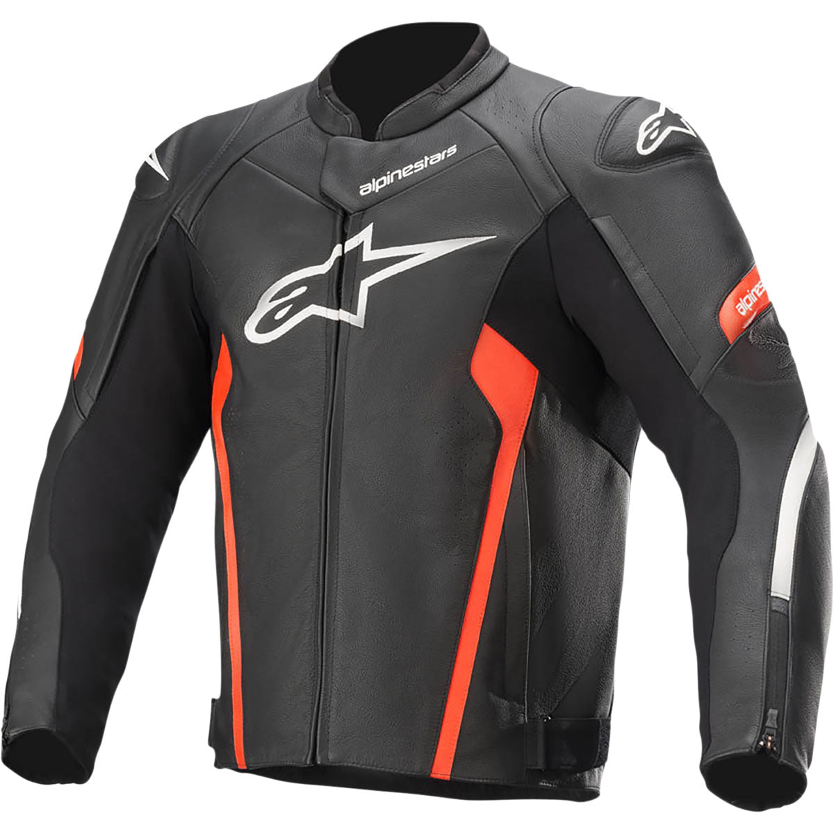 Alpinestars Faster v2 Leather Jacket - Black/Red