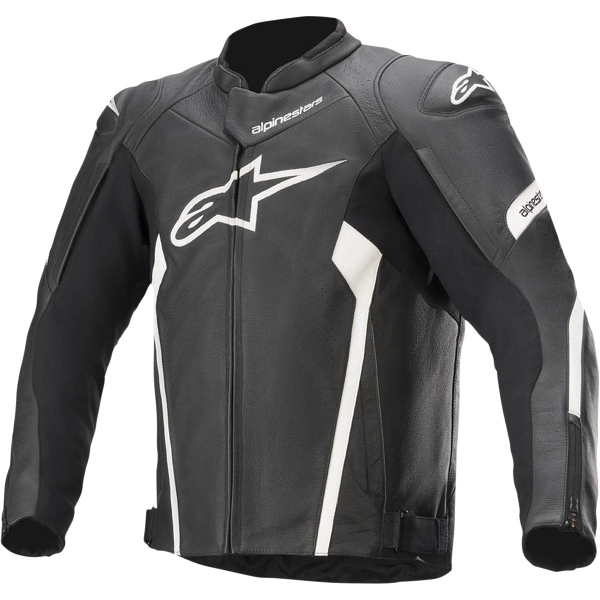 Alpinestars Faster v2 Leather Jacket - Black/White