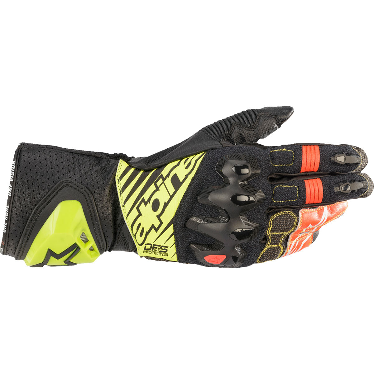 Alpinestars GP Tech v2 Gloves - Black/Fluo Yellow/White/Fluo Red