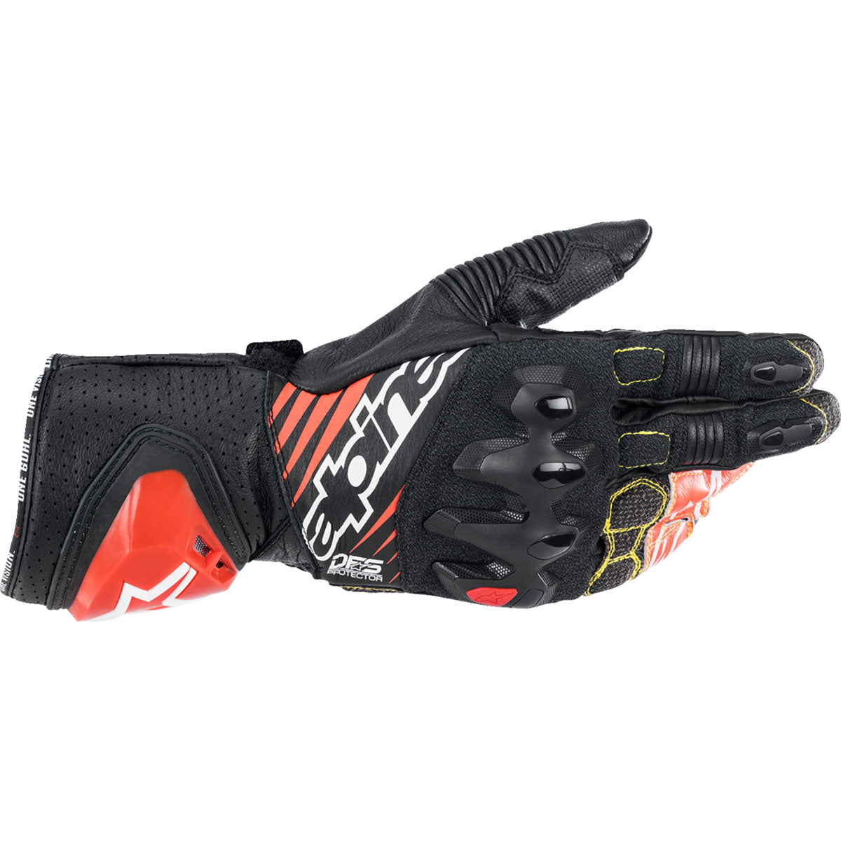 Alpinestars GP Tech v2 Gloves - Black/White/Fluo Red