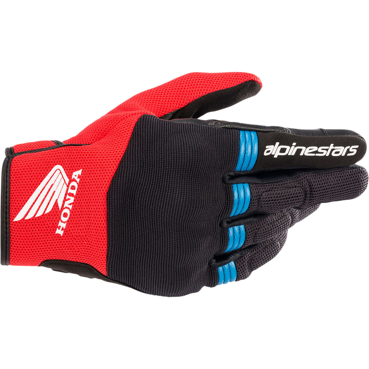 Alpinestars Honda Copper Gloves - Black/Bright Red/Blue