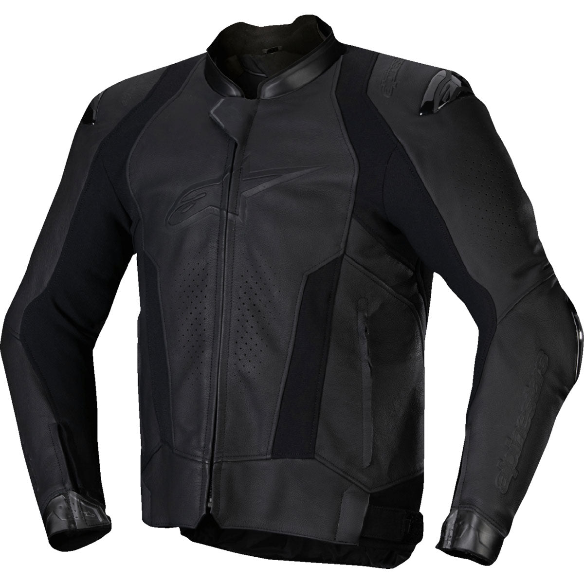 Alpinestars Missile v3 Leather Jacket - Black/Black