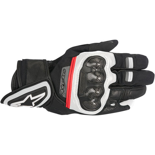 Alpinestars Rage Drystar Motorcycle Gloves - Black/White/Red