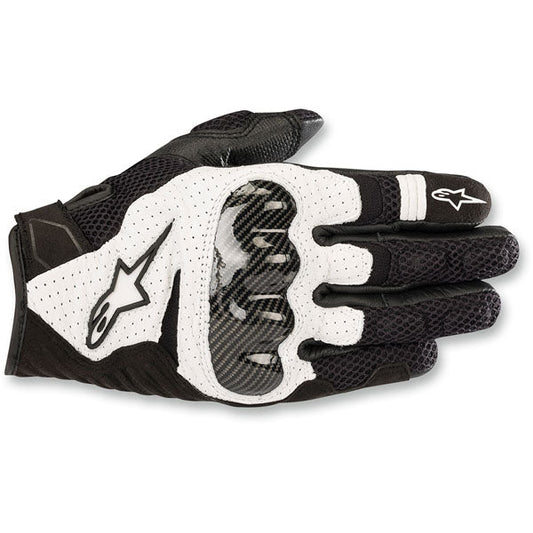 Alpinestars SMX-1 Air V2 Motorcycle Gloves - Black/White
