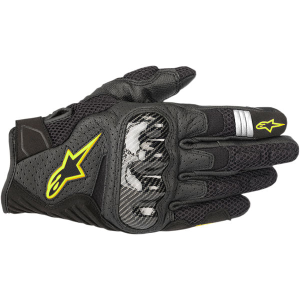 Alpinestars SMX-1 Air V2 Motorcycle Gloves - Black/Yellow