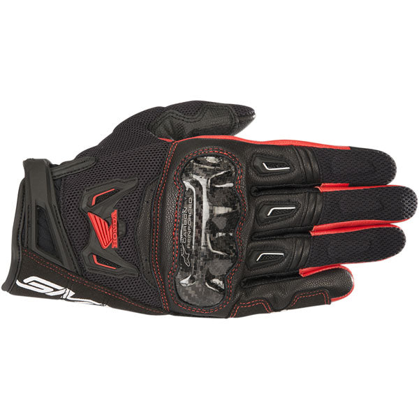Alpinestars SMX-2 Air Carbon V2 Motorcycle Gloves - Black/Red