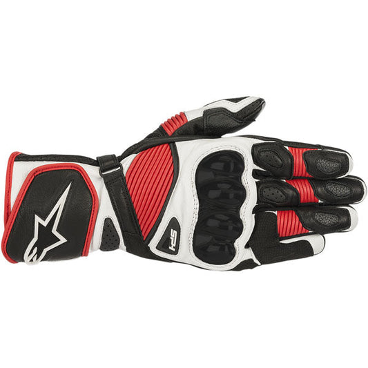 Alpinestars SP-1 V2 Motorcycle Gloves - Black/White/Red