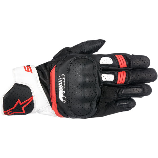 Alpinestars SP-5 Motorcycle Gloves - Black/White/Red