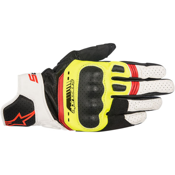 Alpinestars SP-5 Motorcycle Gloves - Black/Yellow/White/Red
