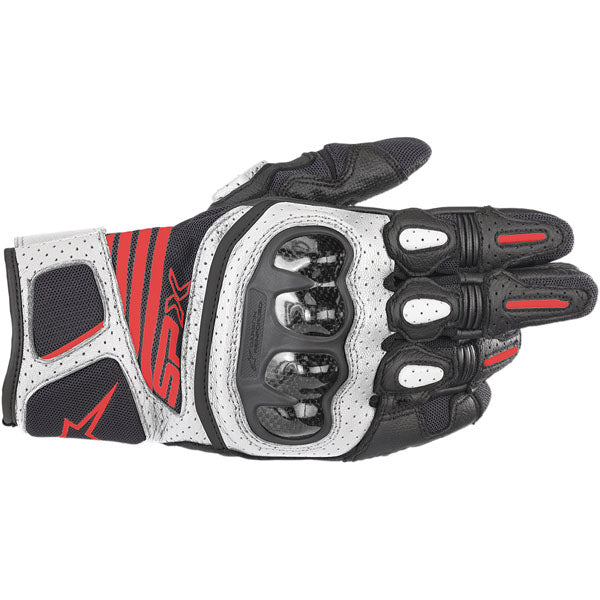 Alpinestars SPX AC V2 Motorcycle Gloves - Black/White/Red
