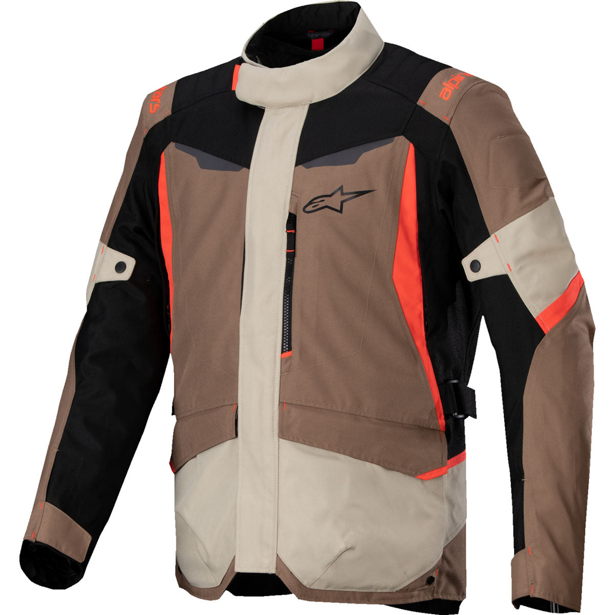 Alpinestars ST-1 WP Jacket - Dark Khaki/Sand/Black/Red Fluo