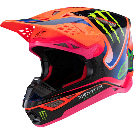 Alpinestars Supertech M10 MIPS Helmet - Deegan Monster - Gloss Orange Fluo/Purple/Pink Fluo