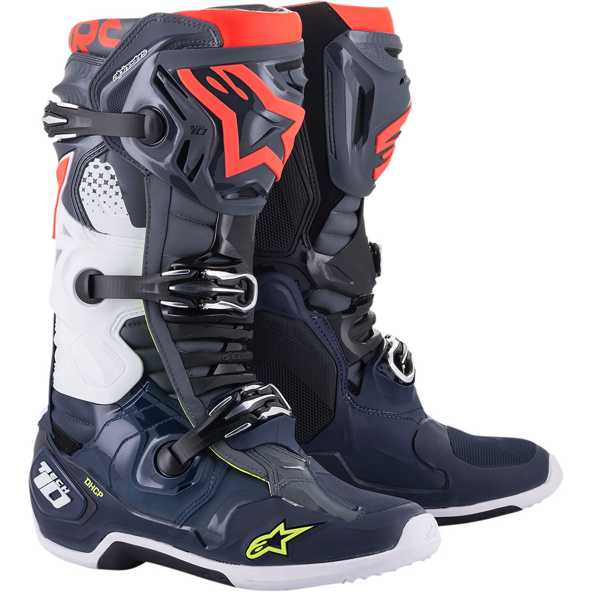 Alpinestars Tech 10 Boots - Grey/Blue/Red