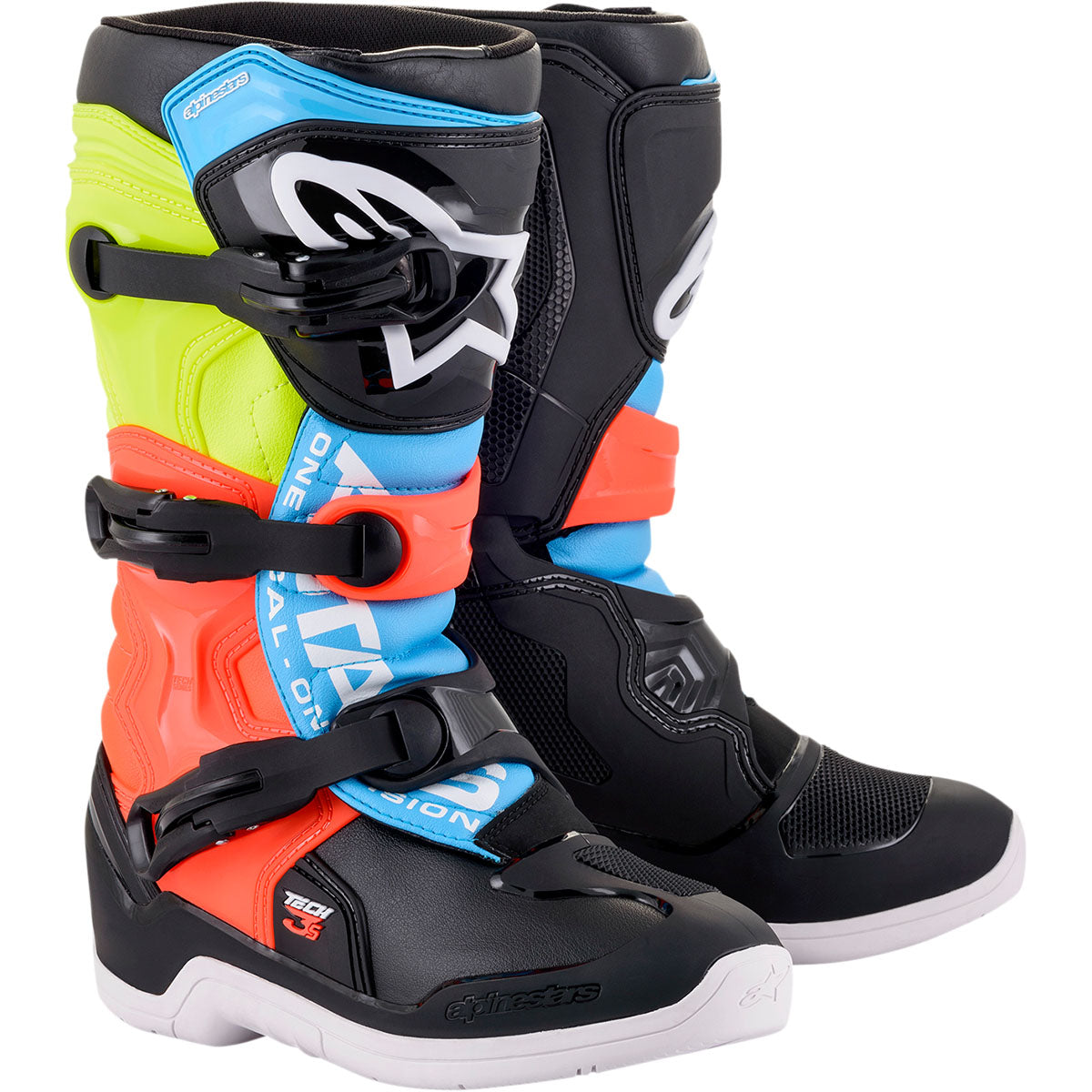 Alpinestars Tech 3S Youth Boots - Black/Yellow/Red