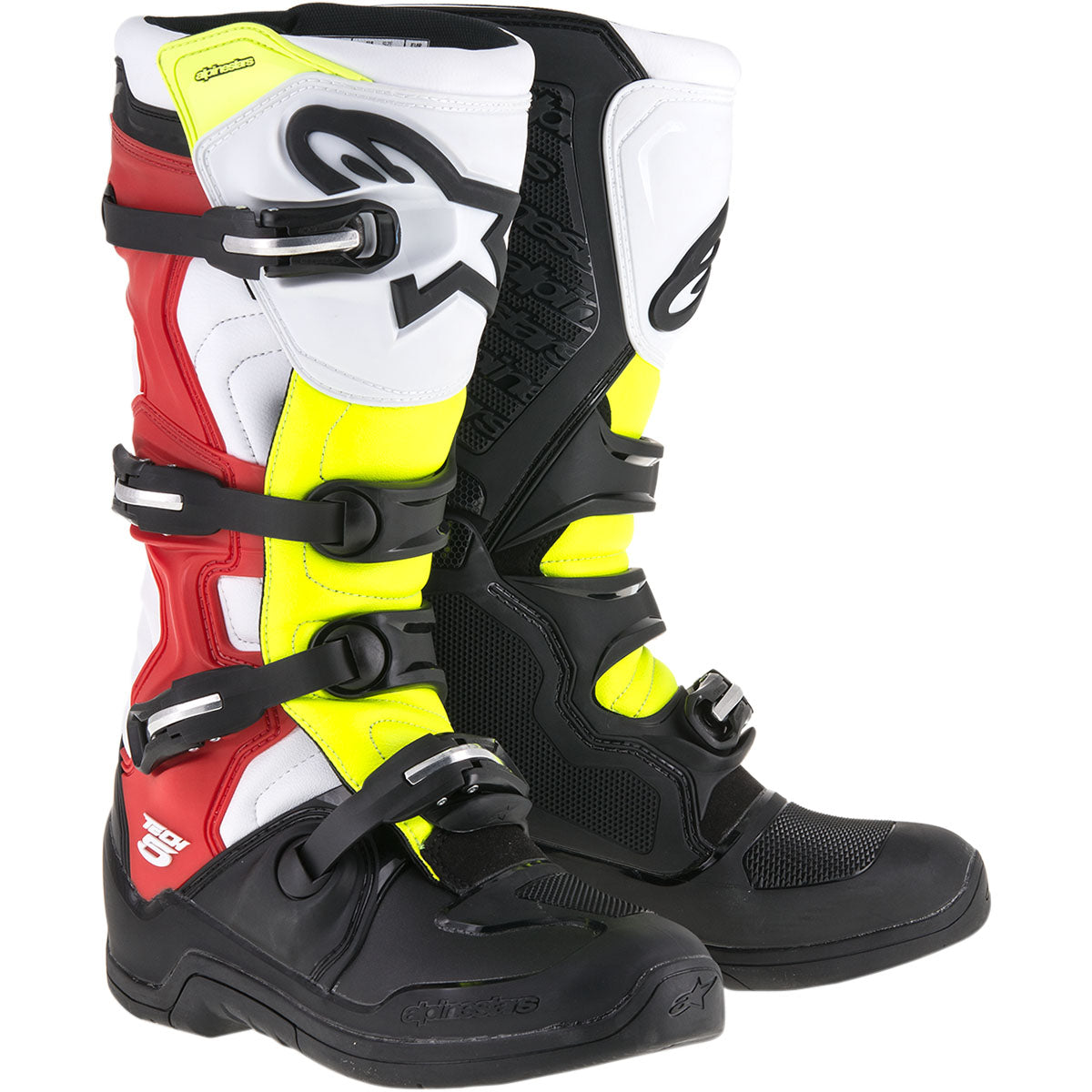 Alpinestars Tech 5 Boots - Black/Red/Yellow