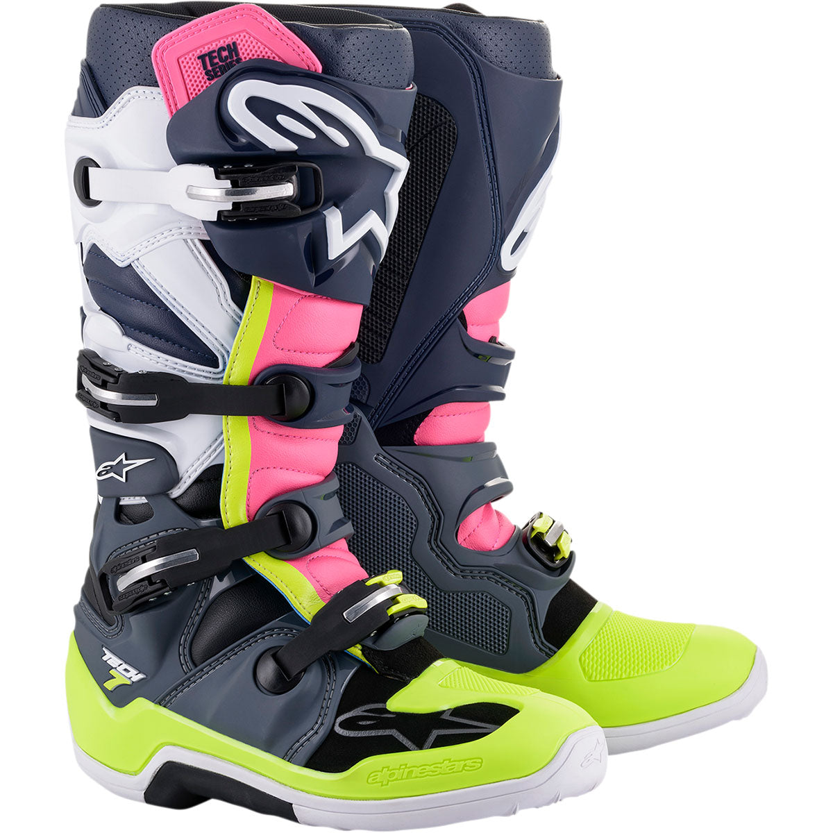 Alpinestars Tech 7 Boots (CLOSEOUT) - Grey/Black/Pink