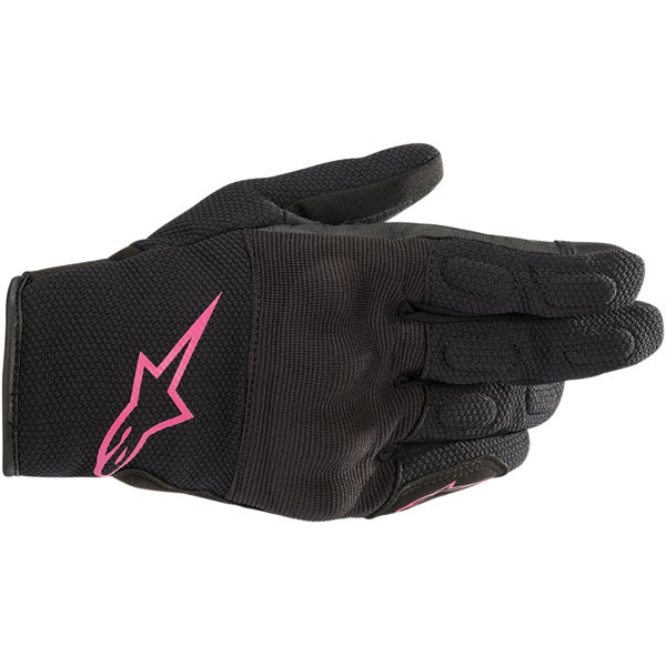Alpinestars Womens S-Max Drystar Motorcycle Gloves - Black/Pink