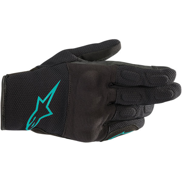 Alpinestars Womens S-Max Drystar Motorcycle Gloves - Black/Teal